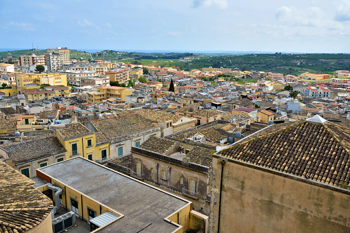 panorama of Noto a Sicilian town in the province of Ragusa declared a World Heritage Site by Unesco