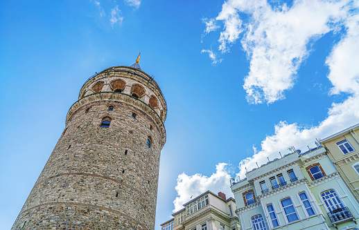 Porta a Terra Tower in the town of Alghero in the province of Sassari on the northwest coast of the island of Sardinia, Italy.