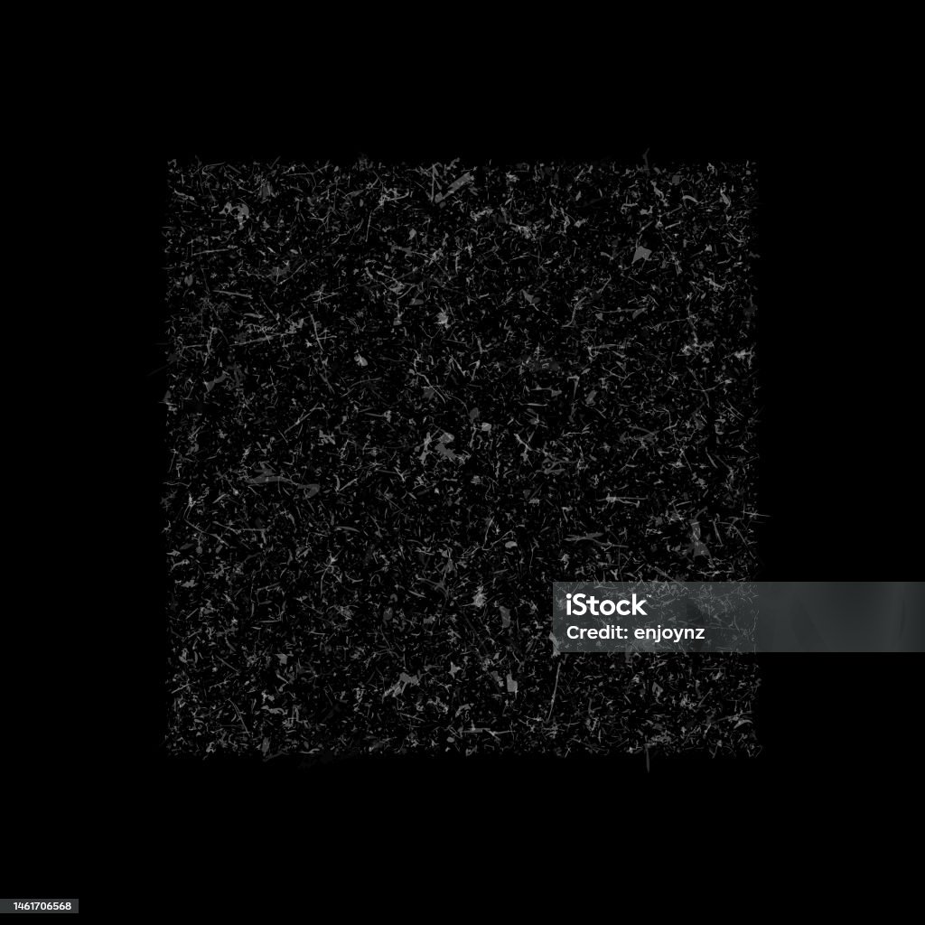 Fuzzy Gray Square Frame On Black Background Stock Illustration ...