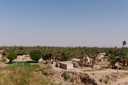 The neighboring village of the ancient city of Keshit in the Dasht-e Lut desert, Kerman province, Iran