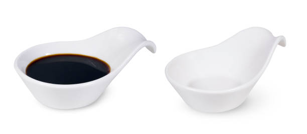 istock Empty and full white bowl on isolated white background. 1461719387