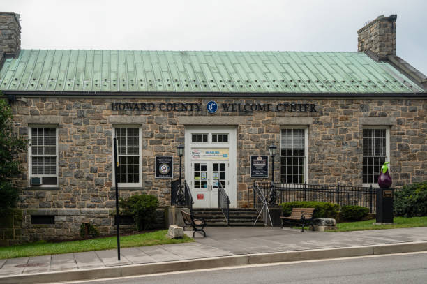 Howard County Welcome Center in Ellicott City, Maryland Ellicott City, Maryland, USA - September 28, 2021: Entrance to the Tourist information center in Ellicott City, Maryland ellicott city maryland stock pictures, royalty-free photos & images