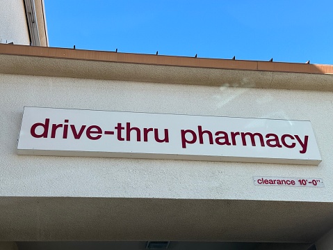 Drive thru pharmacy sign