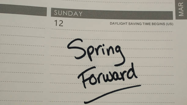 Spring Forward for Daylight Saving Time stock photo