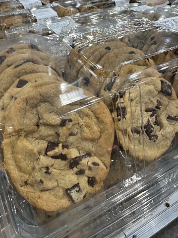 Cookies in plastic package