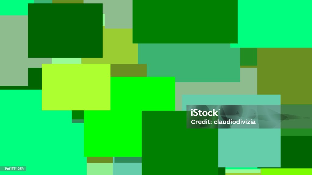 Green Shapes Background Stock Illustration - Download Image Now