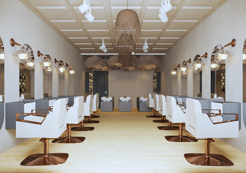 Interior Of Hairdressing And Beauty Salon