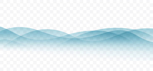 Smooth wave pattern. Transparent water wave background. Smooth wave pattern. Transparent water wave background. Vector illustration wave png stock illustrations