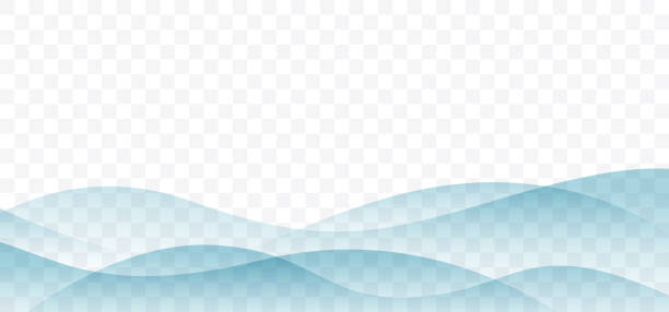 Smooth wave pattern. Transparent water wave background. Smooth wave pattern. Transparent water wave background. Vector illustration wave png stock illustrations