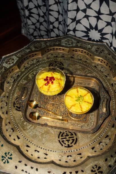 istock Sholeh Zard, a Persian saffron rice pudding, dessert 1461789489