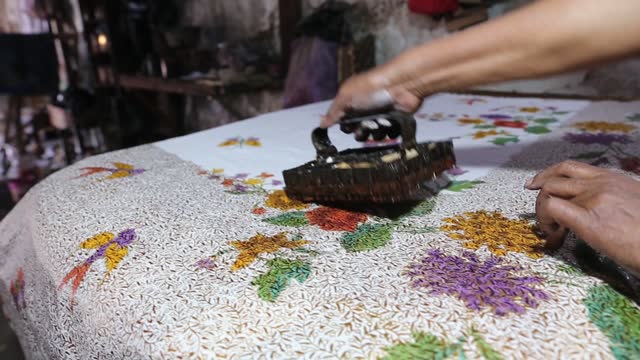 The art of making stamped batik