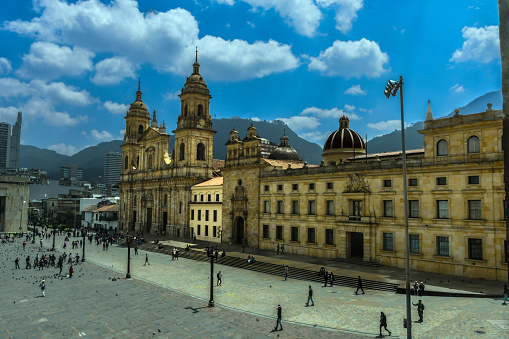 Bogota colombia\n27 De Febrero del 2018\nBolivar Square and Cathedral - Bogotá, Colombia