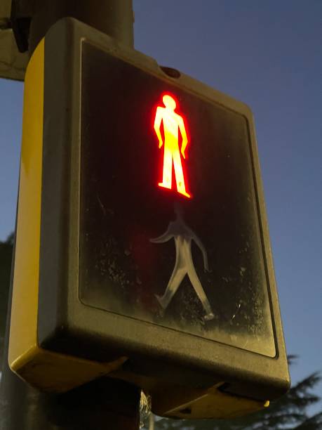 istock Traffic lights glowing at nighttime in the city 1461801470