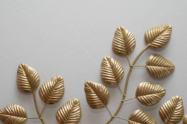 the art of handmade asian golden sculpture tracery for decorating on the white wall