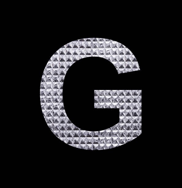 istock Alphabet Letter G Uppercase - Textured Shiny Silver Foil 1461818679