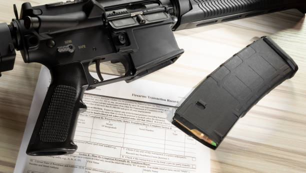istock AR-15 and high capacity magazine with ATF Public domain background form 1461820264