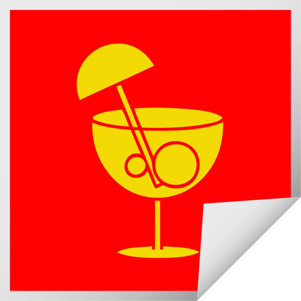 istock square peeling sticker cartoon of a fancy cocktail 1461827965