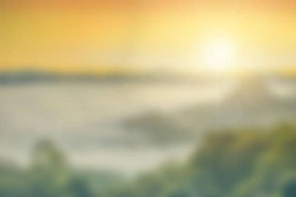 istock Natural background blurring warm colors and bright sun light. Bokeh or Christmas background Green Energy at sky sunny color orange light patterns plain abstract flare evening clouds blur. 1461846166