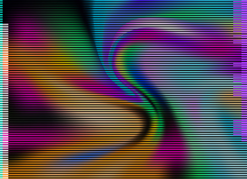 Abstract glitch curve neon light futuristic concept poster background