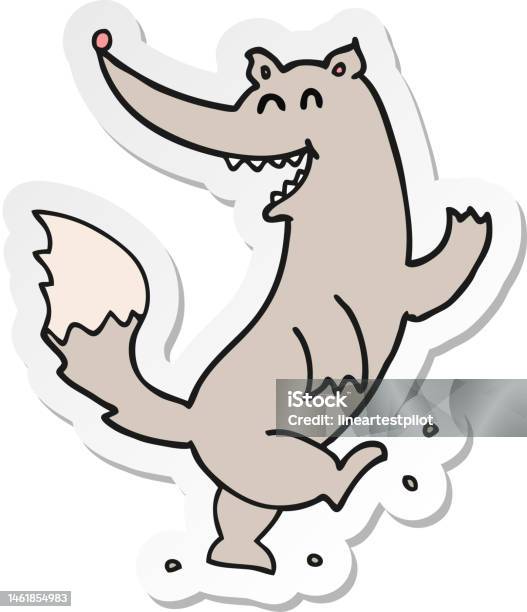 Stiker Wolves Stiker Kartun Happy Wolf Dancing Ilustrasi Stok - Unduh Gambar Sekarang ...