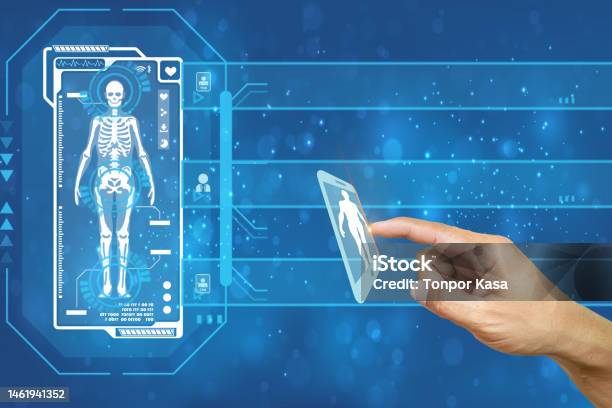 Chat With Ai Or Artificial Intelligence Technology Patient Using A Smartphone To Medical Chat With Intelligent Artificial Intelligence Futuristic Technology Automate Chatbot Stock Photo - Download Image Now