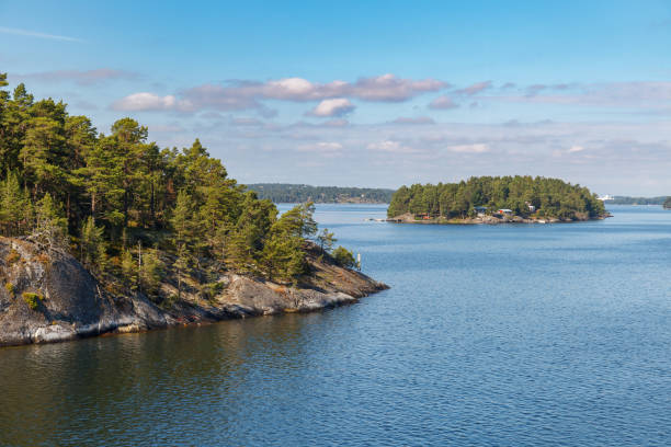 istock Stockholm Archipelago, view from the cruise ship. Rocks with trees. 1461994694