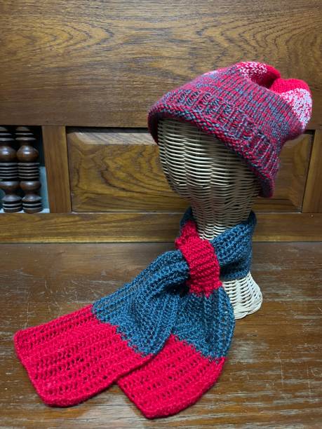 istock Colorful scarf and hat knitting wool. 1462010857