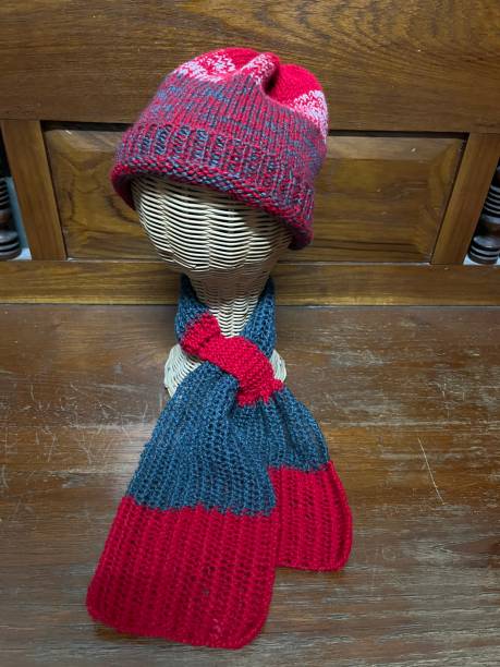 istock Colorful scarf and hat knitting wool. 1462010871