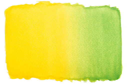 Hand painting yellow and green watercolor wallpaper. Art design element suitable for banner, cover, invitation, greeting, postcard, poster or any your design.