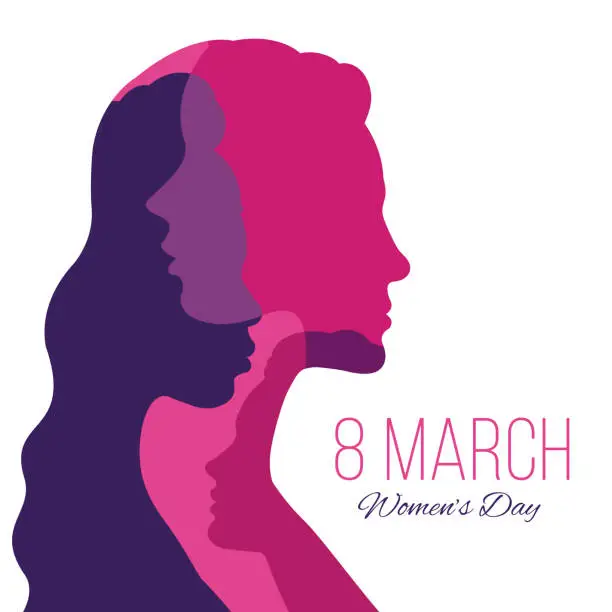 Vector illustration of International Women's Day template for advertising, banners, leaflets and flyers.