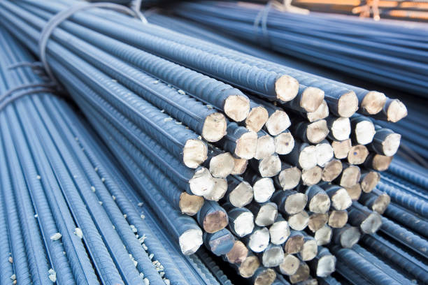 istock Reinforcements steel bars stack, building armature with surface with improved grip, metal reinforcement for reinforced concrete structures 1462020801