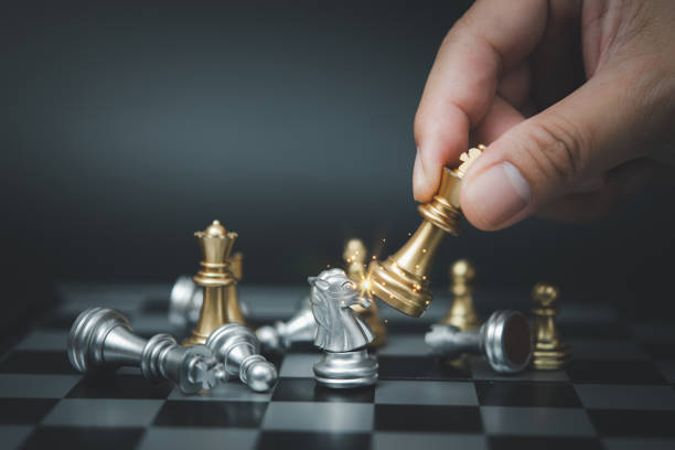 istock Business success concept, chess board game concept for ideas and Strategy planning competition and strategy. 1462024274