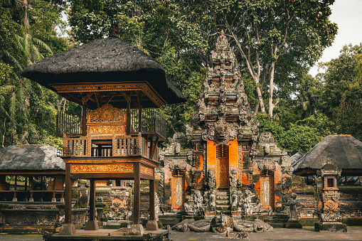 Pura Taman Kemuda Saraswati Temple in Ubud, Bali island, Indonesia