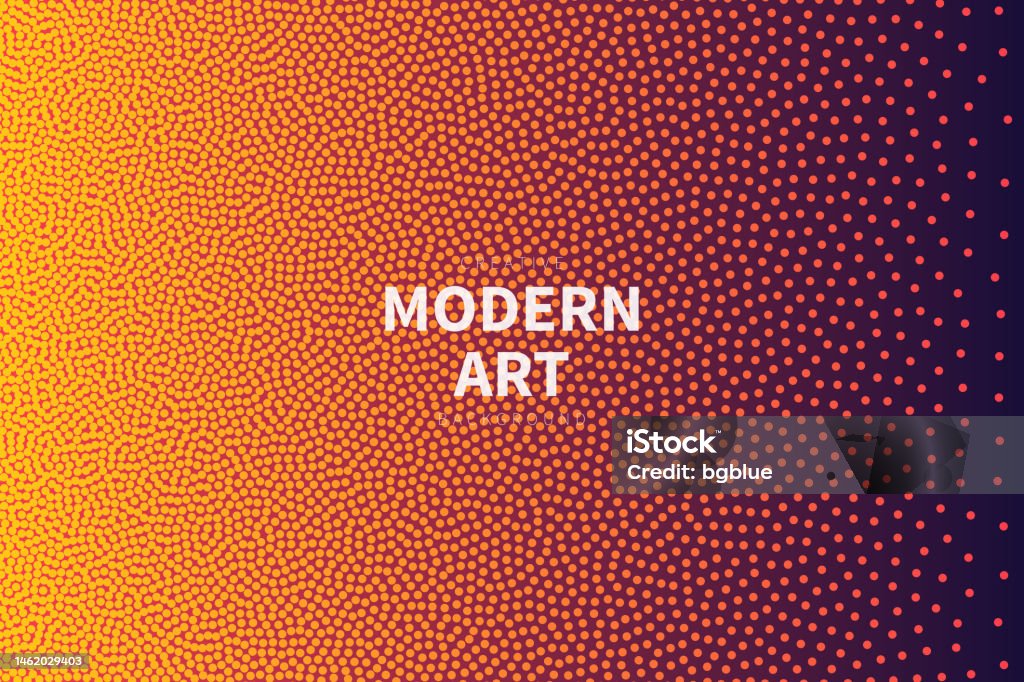 Dots Gradient Color Abstract Design With Dots And Orange Gradients Stippling Art Trendy ...