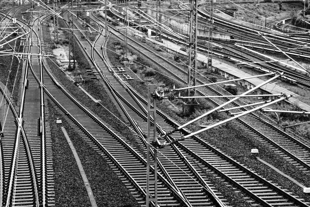 istock High Angle View Of Railroad Tracks 1462030579
