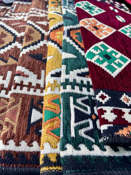 istock heap of colorful carpets or rugs 1462033556