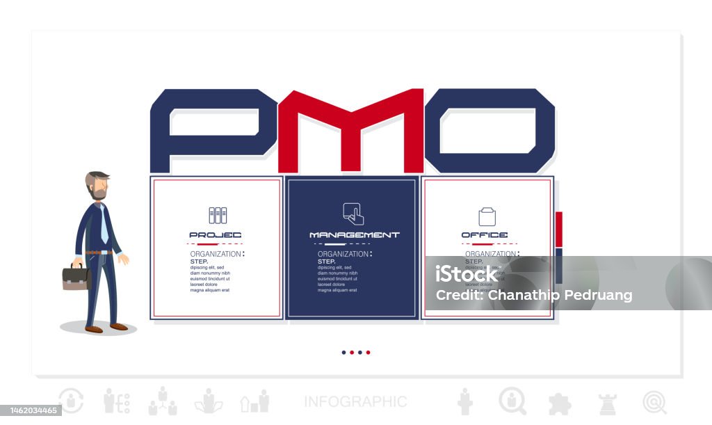 Pmo Flow Chart Pmo Infographic Elements And Infographic Elements Stock Illustration ...