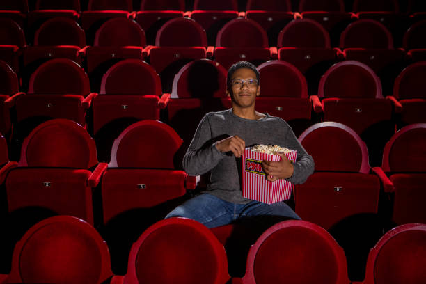 Selects reserved seating in an empty movie theater