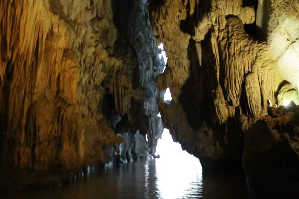istock Interior part of the cave with flowing river waters 1462062797