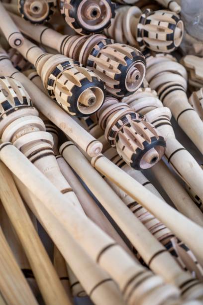 istock Heap of Mexican grinders from Michoacan. Tools to foam chocolate 1462070573