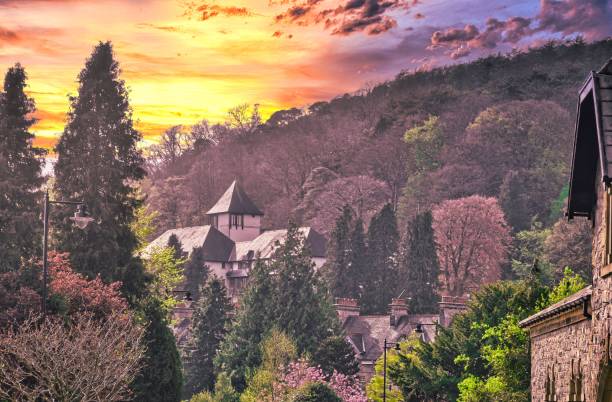 istock Buildings with mountains on the background 1462083305