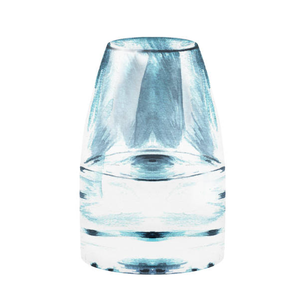 istock Hand-drawn watercolor glass vase for flowers 1462090390