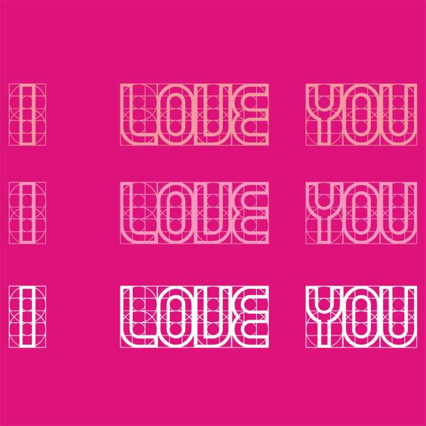 istock Love you - red calligraphy inscription. with red and pink hearts aroud 1462096616