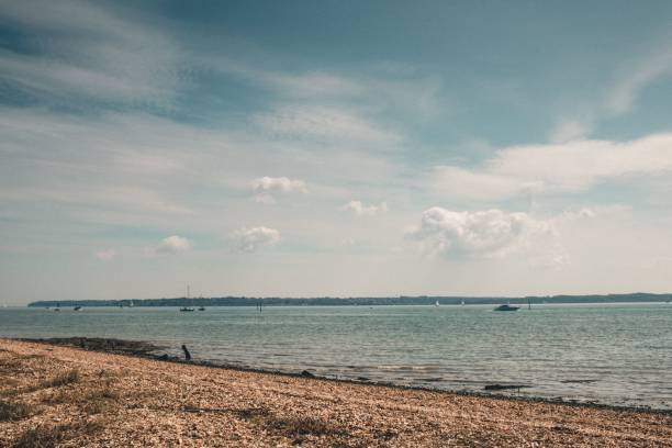 istock View of the beach under the blue sky line. 1462105303