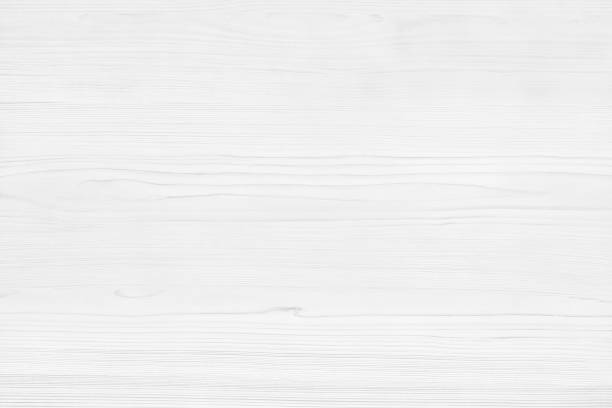 White wooden table close-up surface texture. Light grey wood grain background
