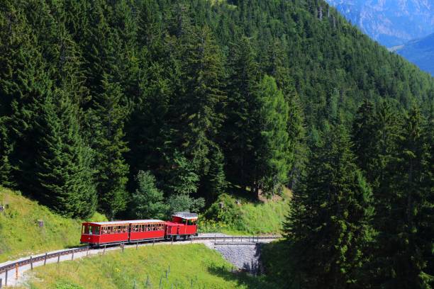 istock Cog railway of Schafberg mountain, Austria 1462119835