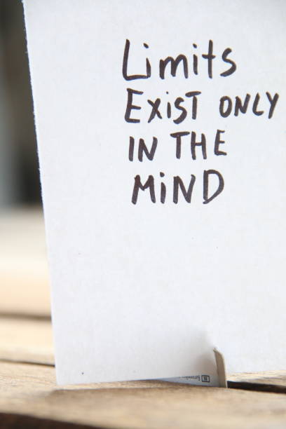 istock Limit exist only in the mind. Motivational quotes inscription on a tag. 1462136712