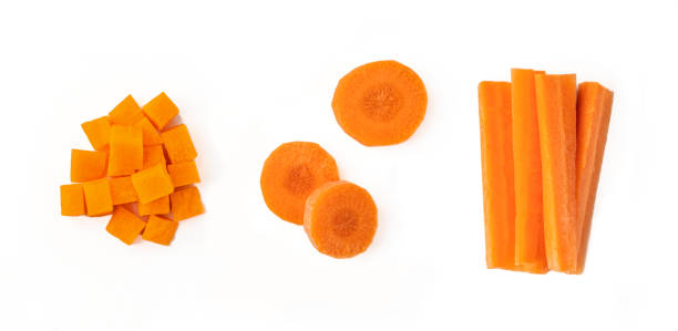 istock Carrot slice isolated on white background. 1462139694