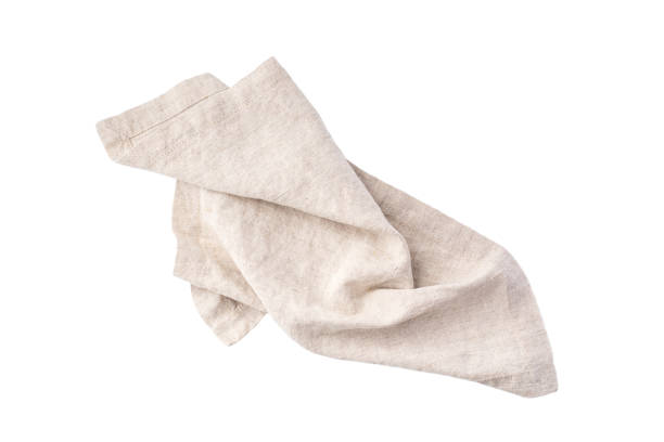 istock Linen napkin isolated on white background 1462140993