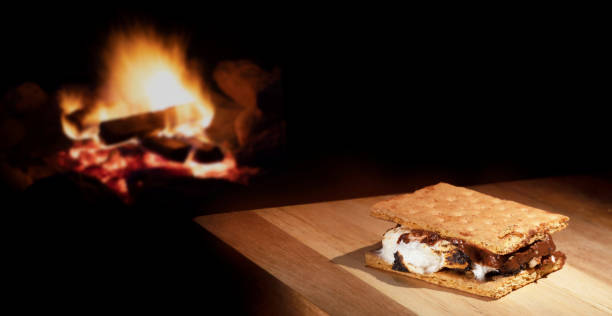 istock Special campfire treat of a smore 1462146925